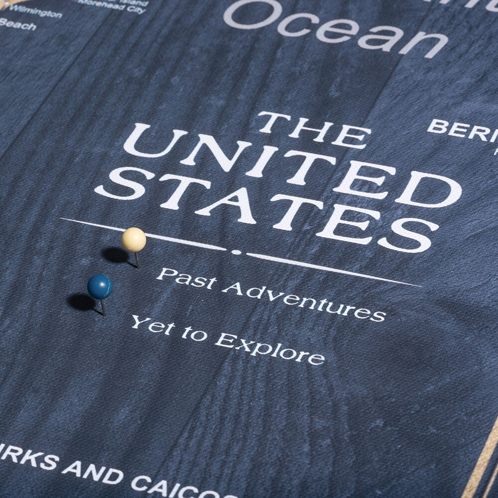 Push Pin USA Map (Pin Board) - Deep-Sea Drift CM Pin Board