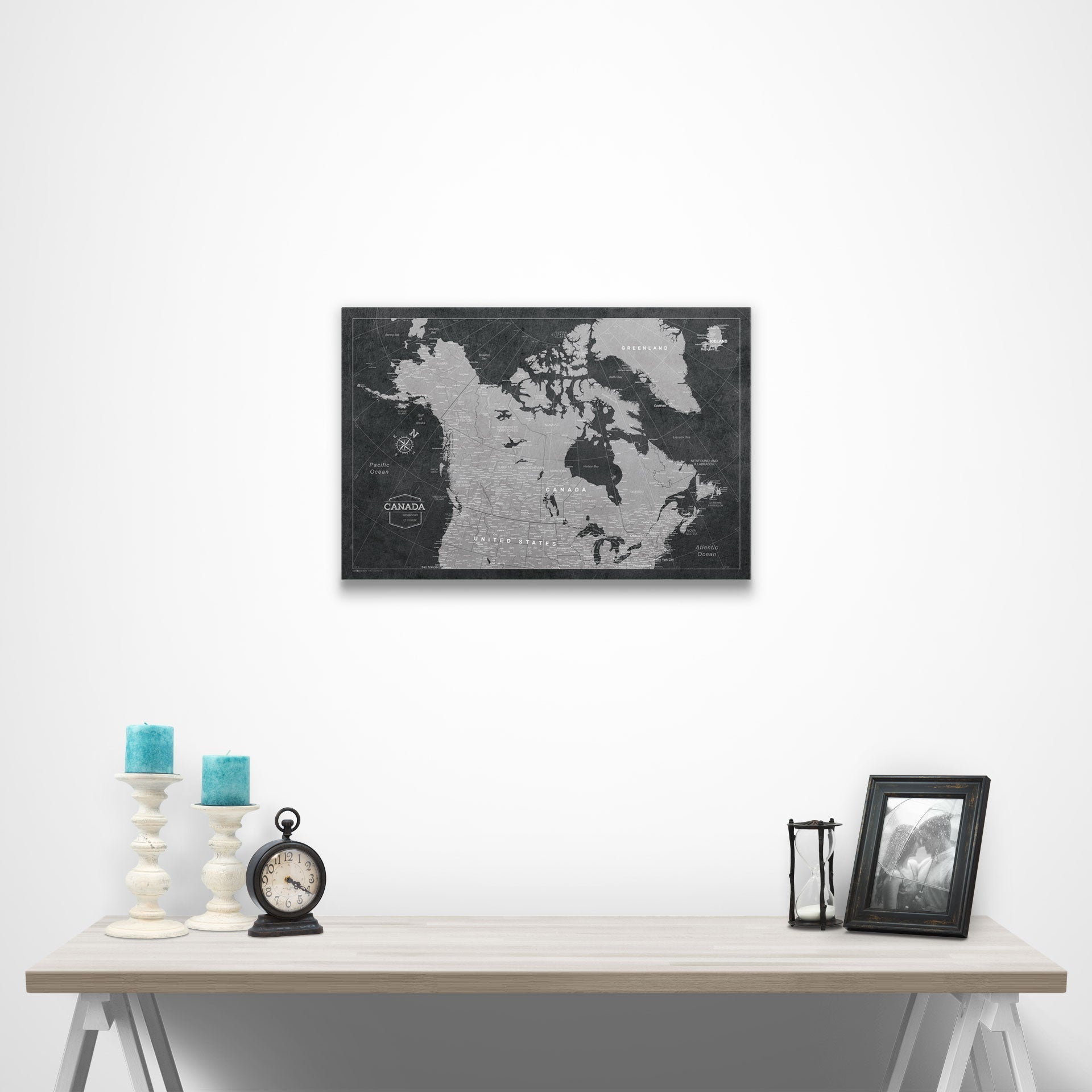 Canada Map Poster - Modern Slate CM Poster