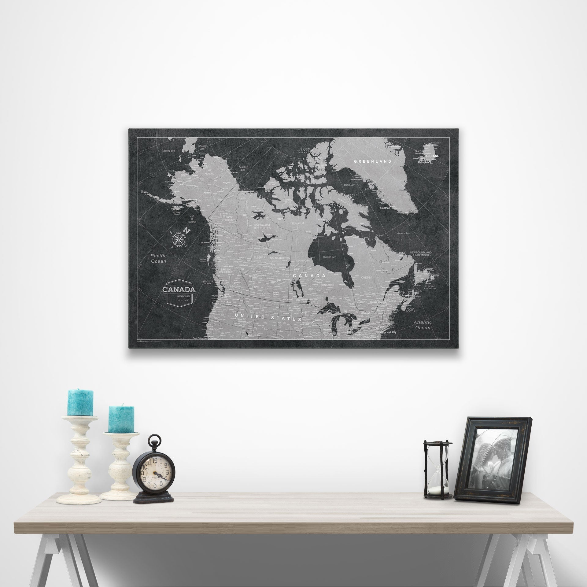 Canada Map Poster - Modern Slate CM Poster