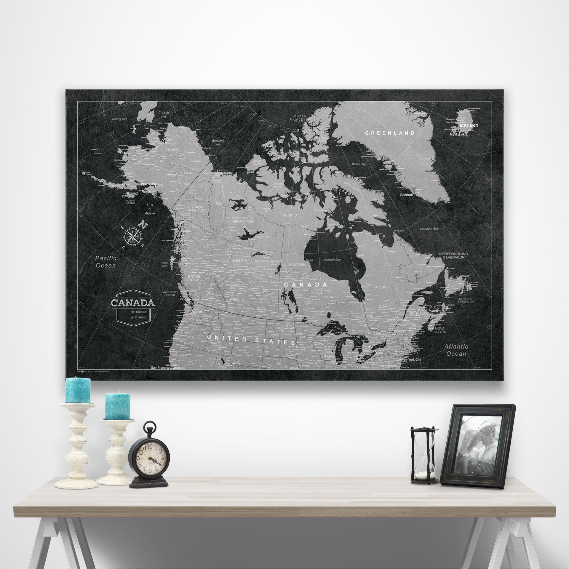 Canada Map Poster - Modern Slate CM Poster
