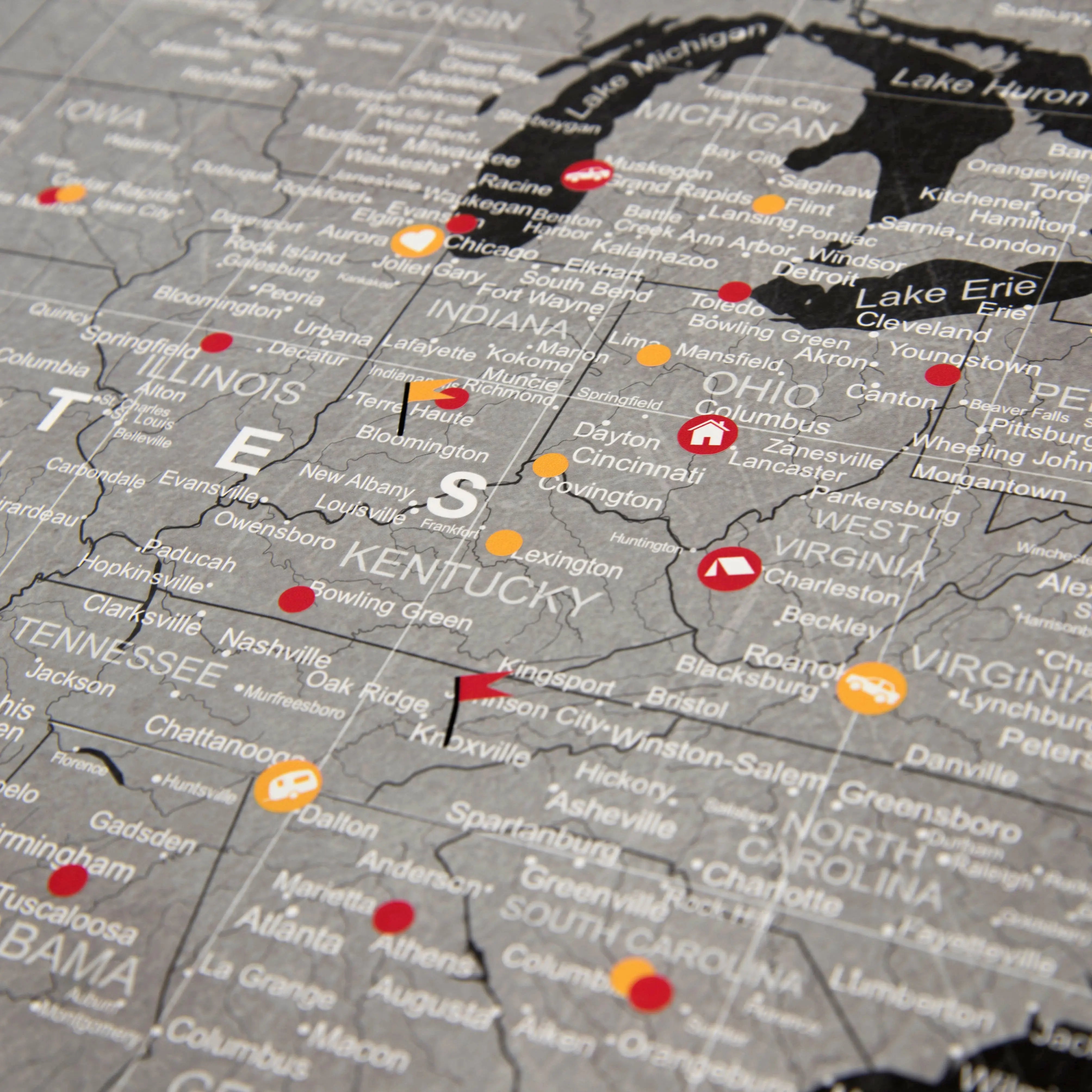 Map "Pin" Stickers - Clean White Conquest Maps LLC