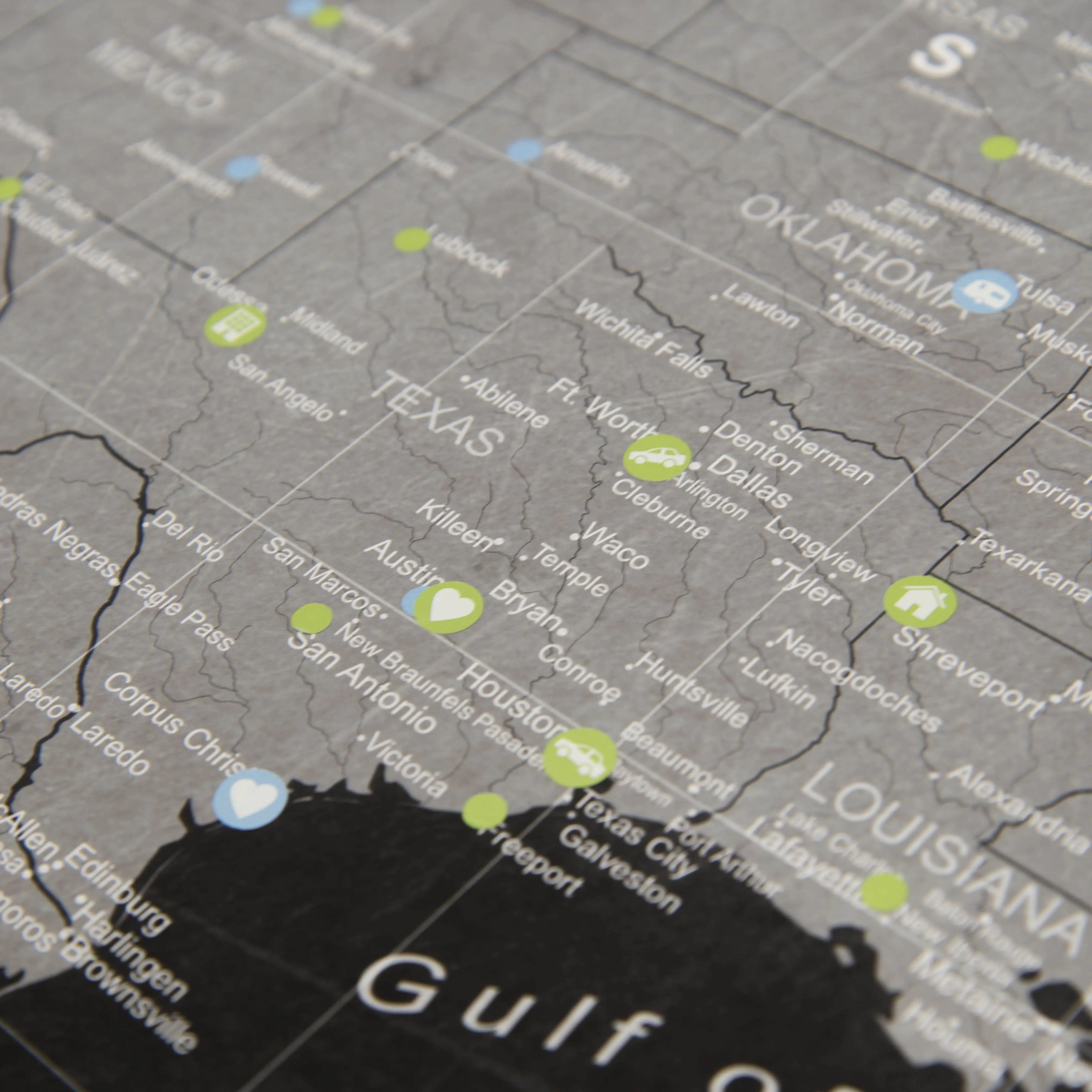 Map "Pin" Stickers - Coffee Brown Conquest Maps LLC