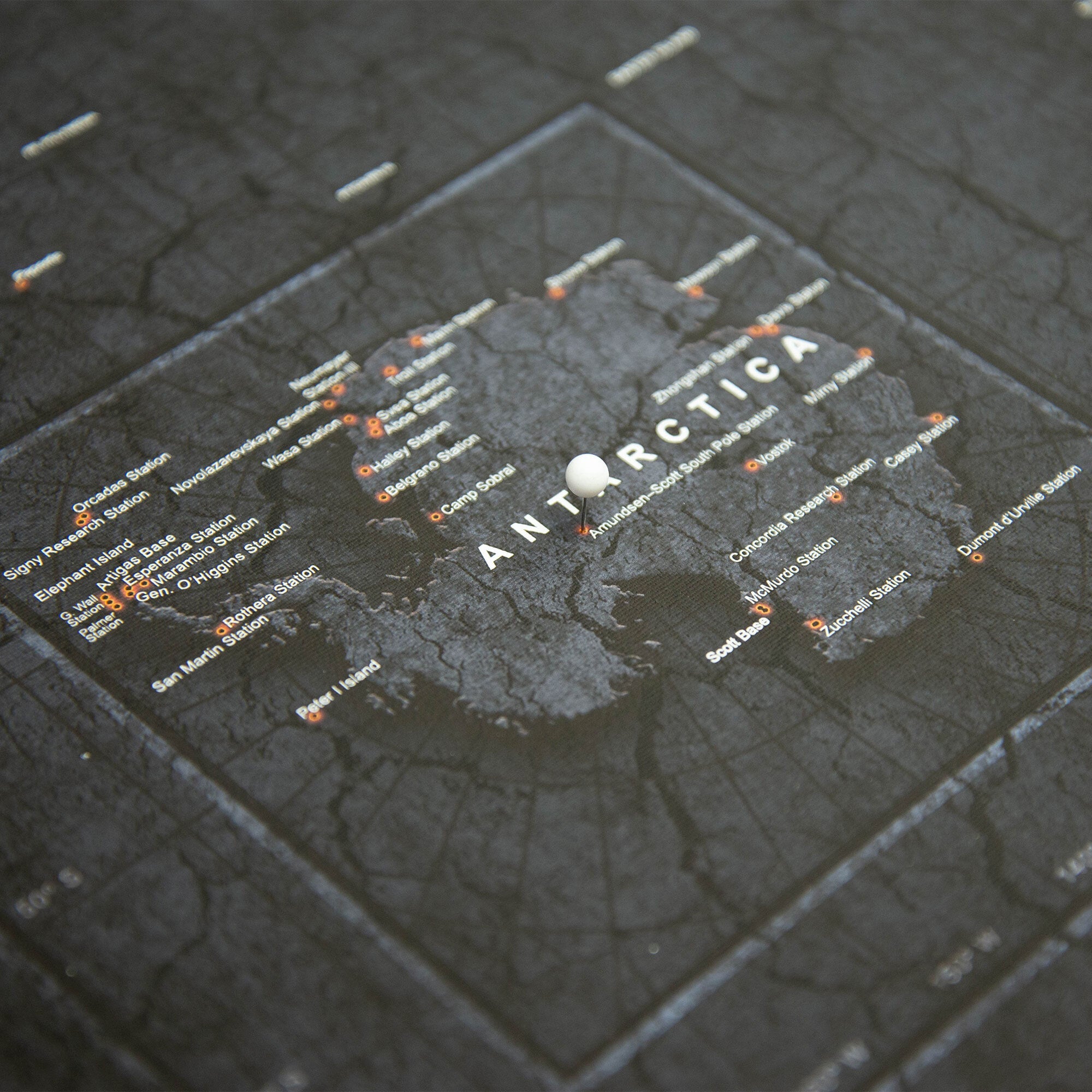 Push Pin World Map (Pin Board) - Obsidian Inferno CM Pin Board