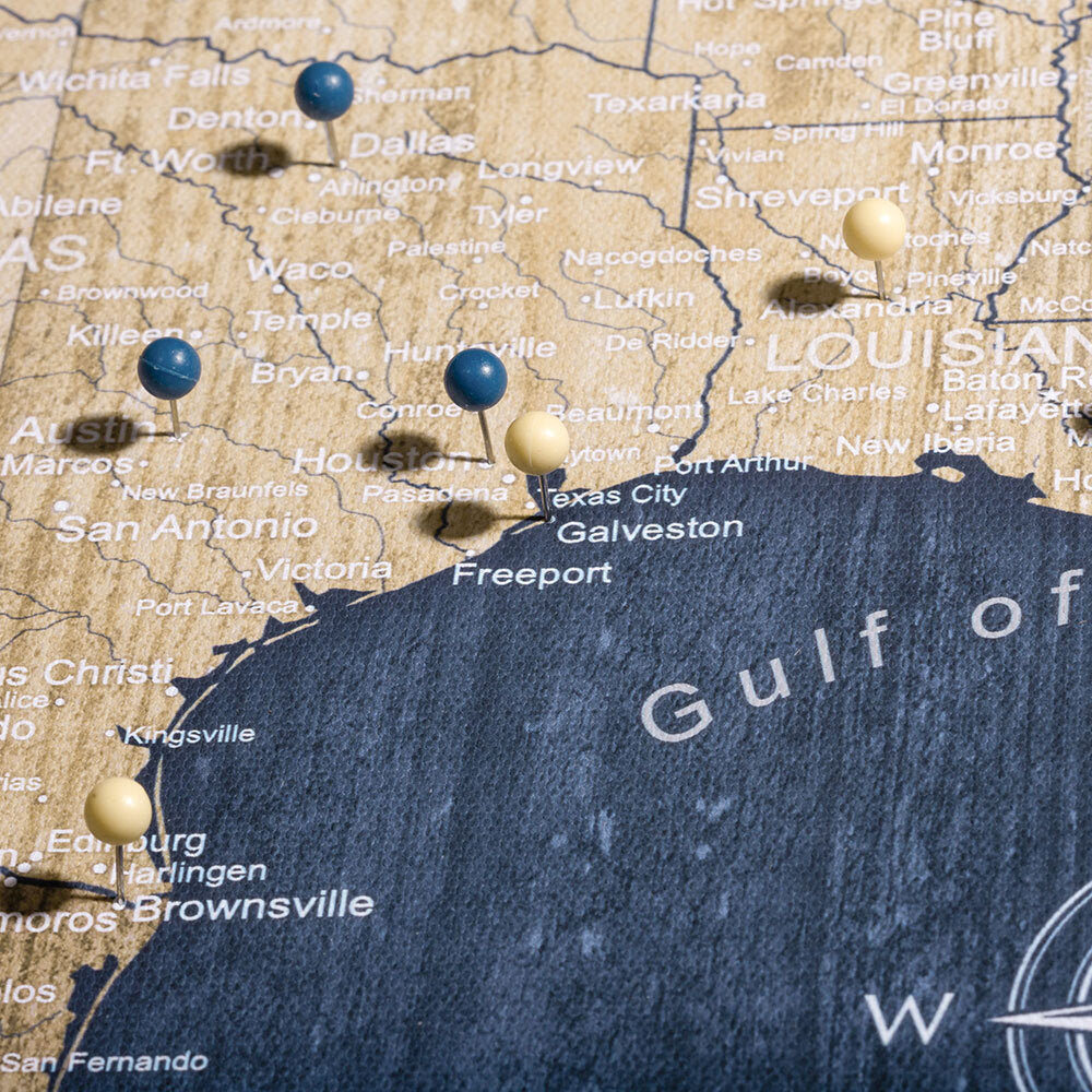 Push Pin USA Map (Pin Board) - Deep-Sea Drift CM Pin Board