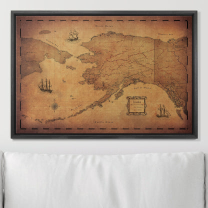 Push Pin Alaska Map (Pin Board) - Golden Aged CM Pin Board