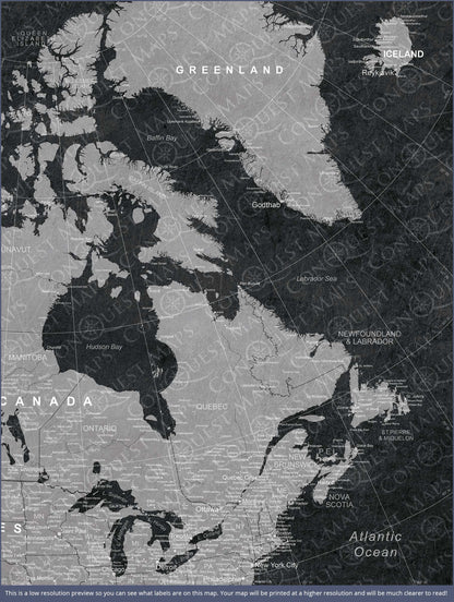 Canada Map Poster - Modern Slate CM Poster