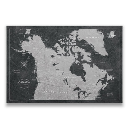 Canada Map Poster - Modern Slate CM Poster