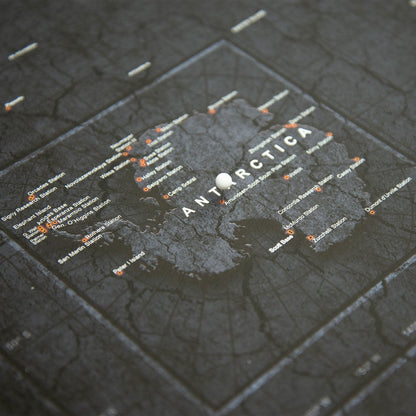 Push Pin World Map (Pin Board) - Obsidian Inferno CM Pin Board