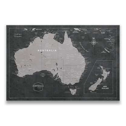Australia Map Poster - Modern Slate CM Poster