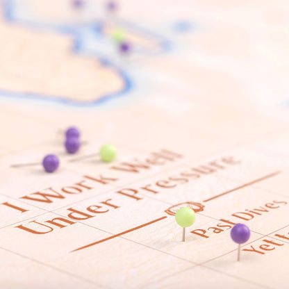 Push Pin Scuba World Map (Pin Board) - Pale CM Pin Board