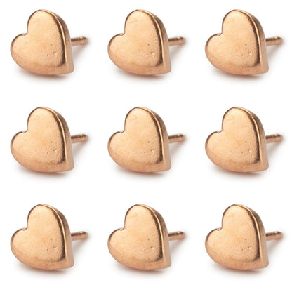 Rose Gold Heart Map Push Pins Conquest Maps LLC
